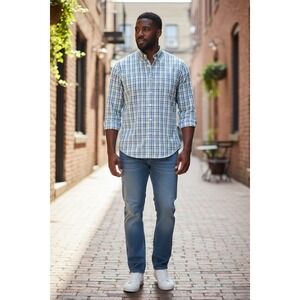 CLASS/CLUB Plaid Button Down Shirt Long Sleeve Size 18 20